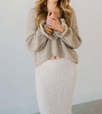 Scandal Italy Devin Knit Sweater in taupe - women's sweater