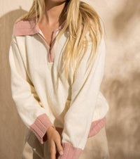 Papermoon - Jessi Colorblock Zip Sweater
