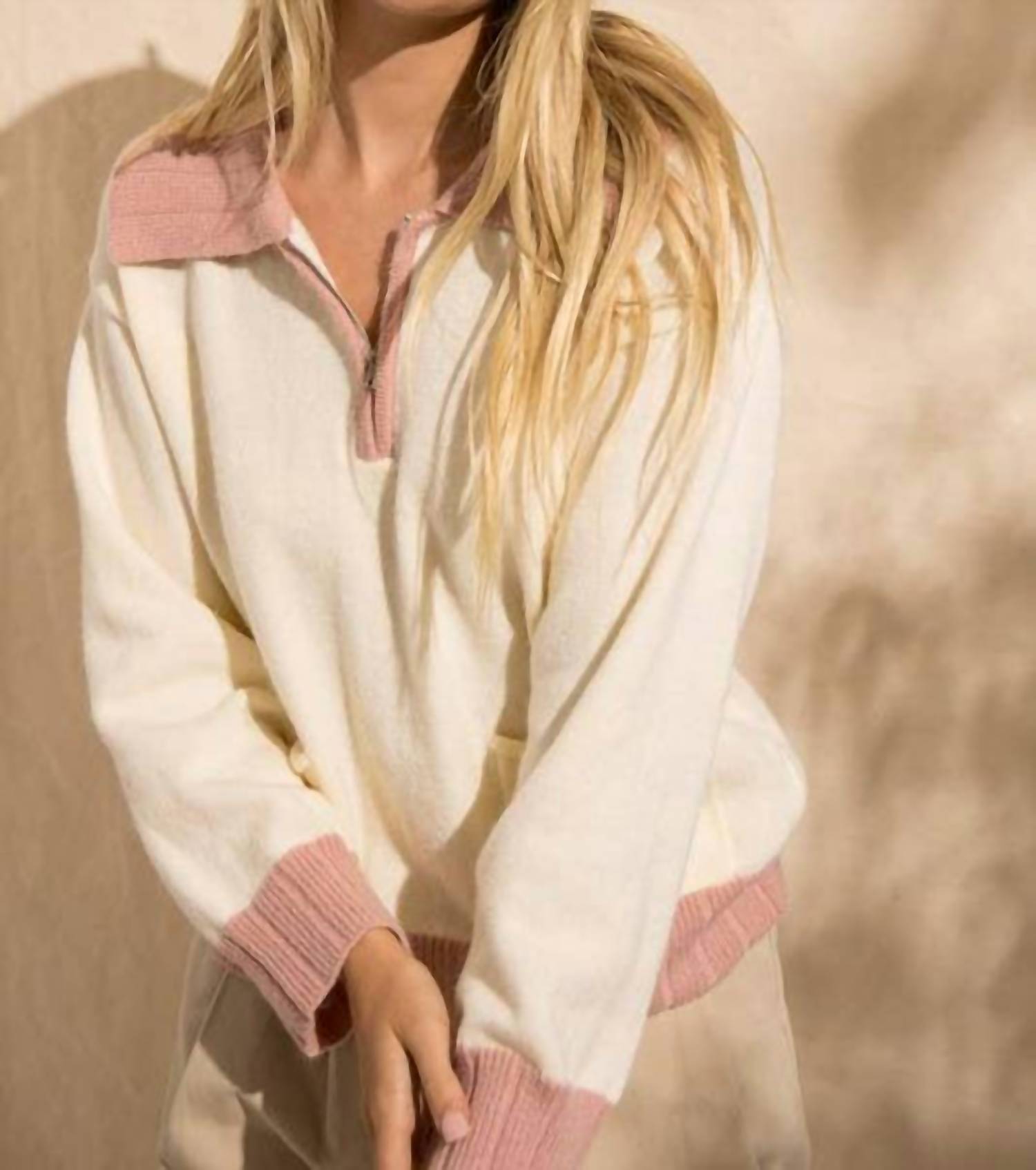 Papermoon - Jessi Colorblock Zip Sweater