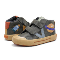 Victoria - Kids' Tribu Faux Leather Straps And Space Print Sneakers