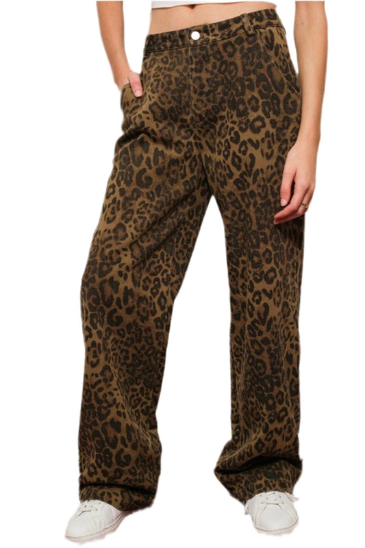 Pretty Garbage - Leopard Print Jeans