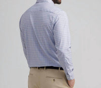 PETER MILLAR Leavenworth Performance Twill Sport Shirt in evening tide 1 - men's shirt - alternate view