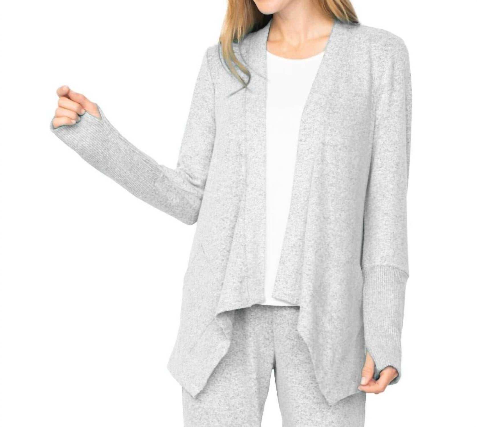 habitat fleece cardigan in iron - women's cardigan