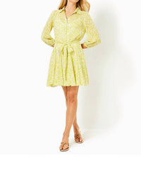 Lilly Pulitzer Melony Shirt Dress in jardin green zee bebe - women's dress - alternate view