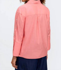 Foxcroft - Lainey No Iron Pinpoint 3/4 Button Sleeve Shirt