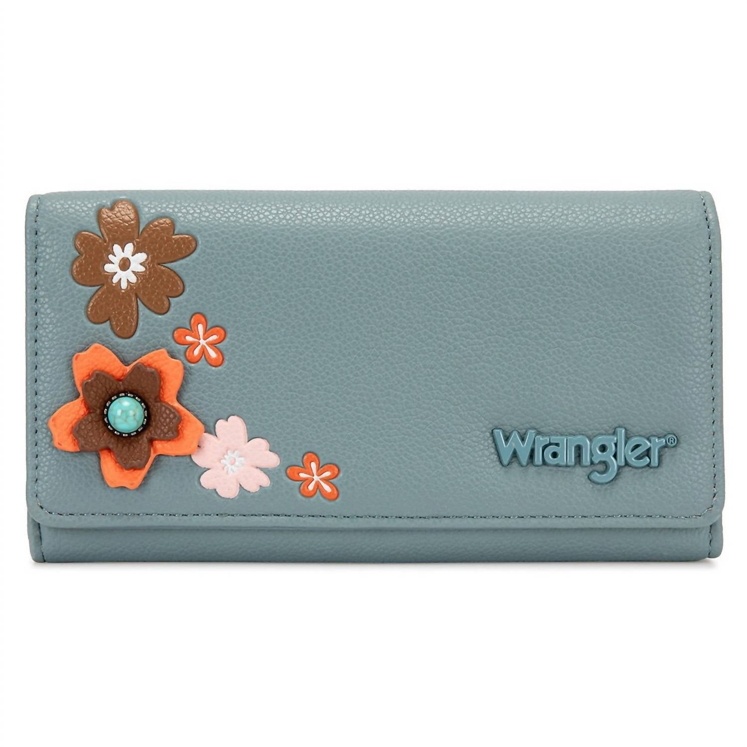 Wrangler - Multi Floral Turquoise RFID Long Wallet