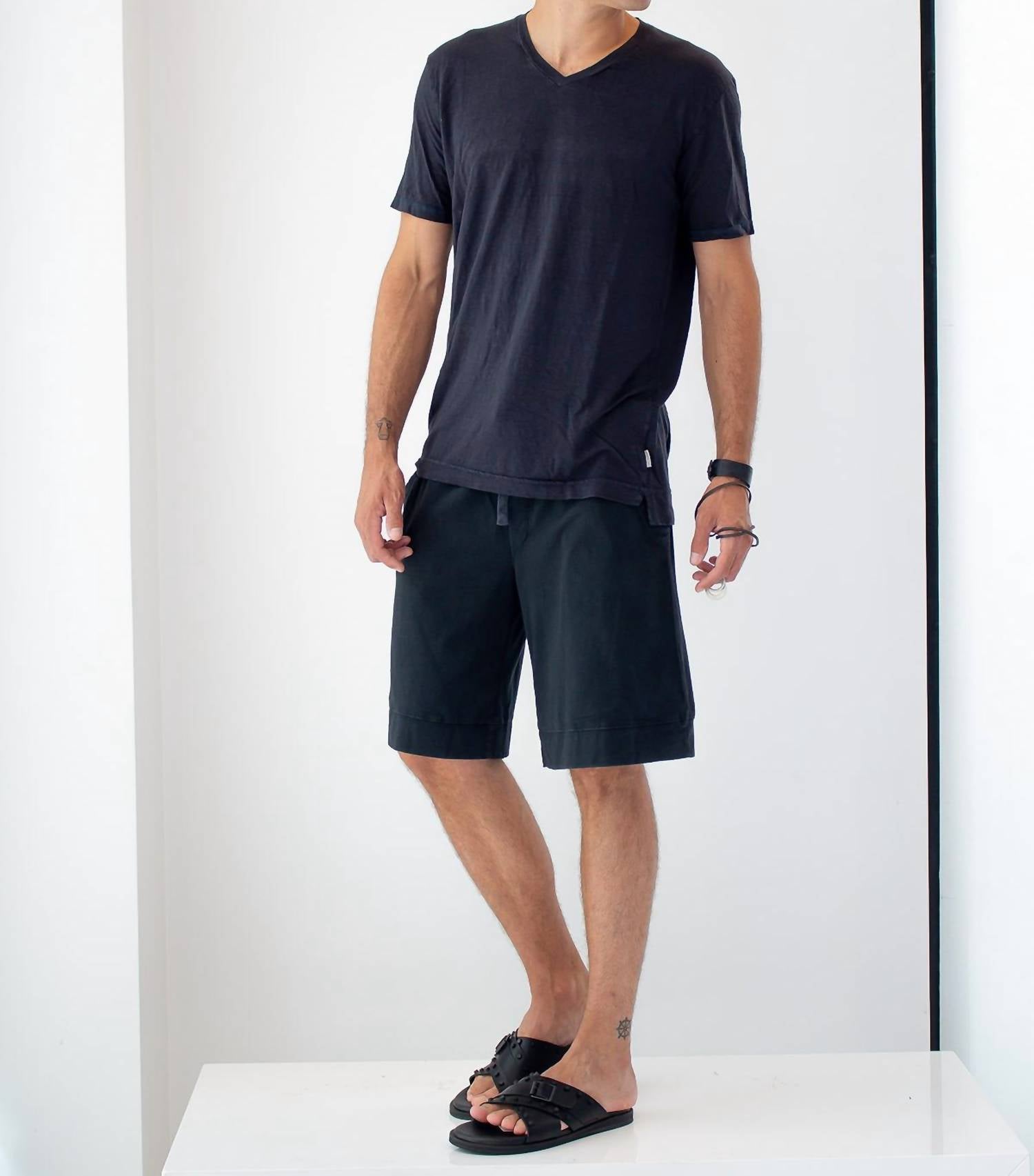 Crossley - Linen V-neck T-shirt