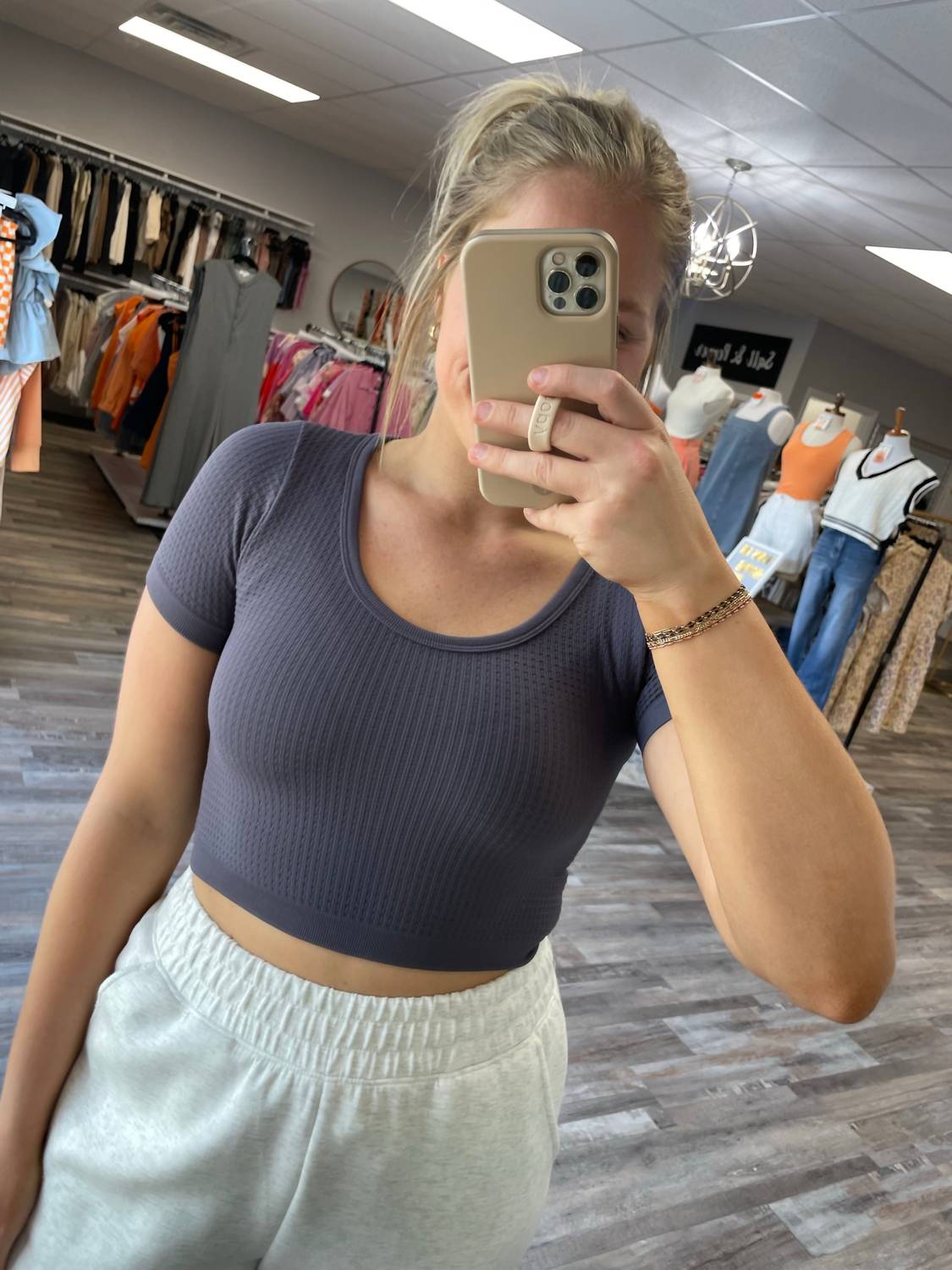 By Together - Seamless Scoop Neck Crop Top