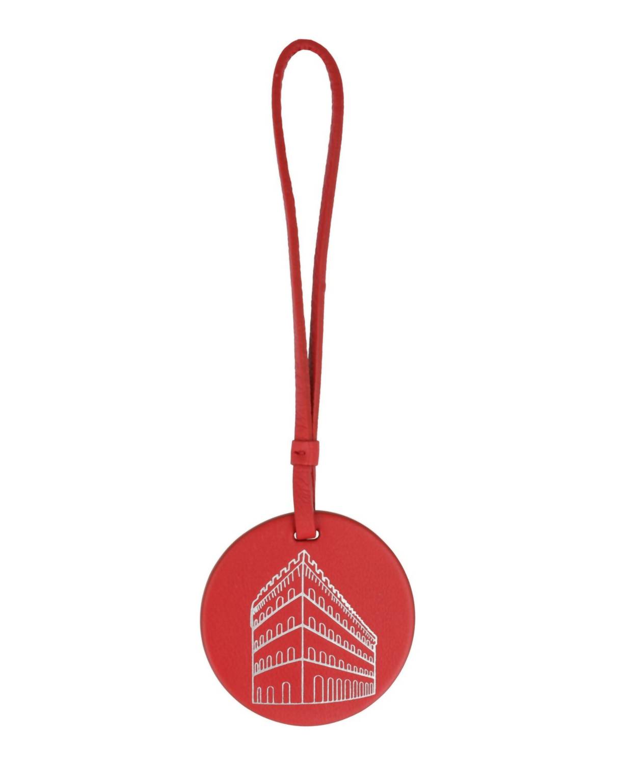 Salvatore Ferragamo Embossed Palazzo Spini Feroni Leather Charm in red - women's item