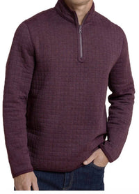 SOUTHERN TIDE Fairwood Reversible Quarter Zip in merlot - men's jacket