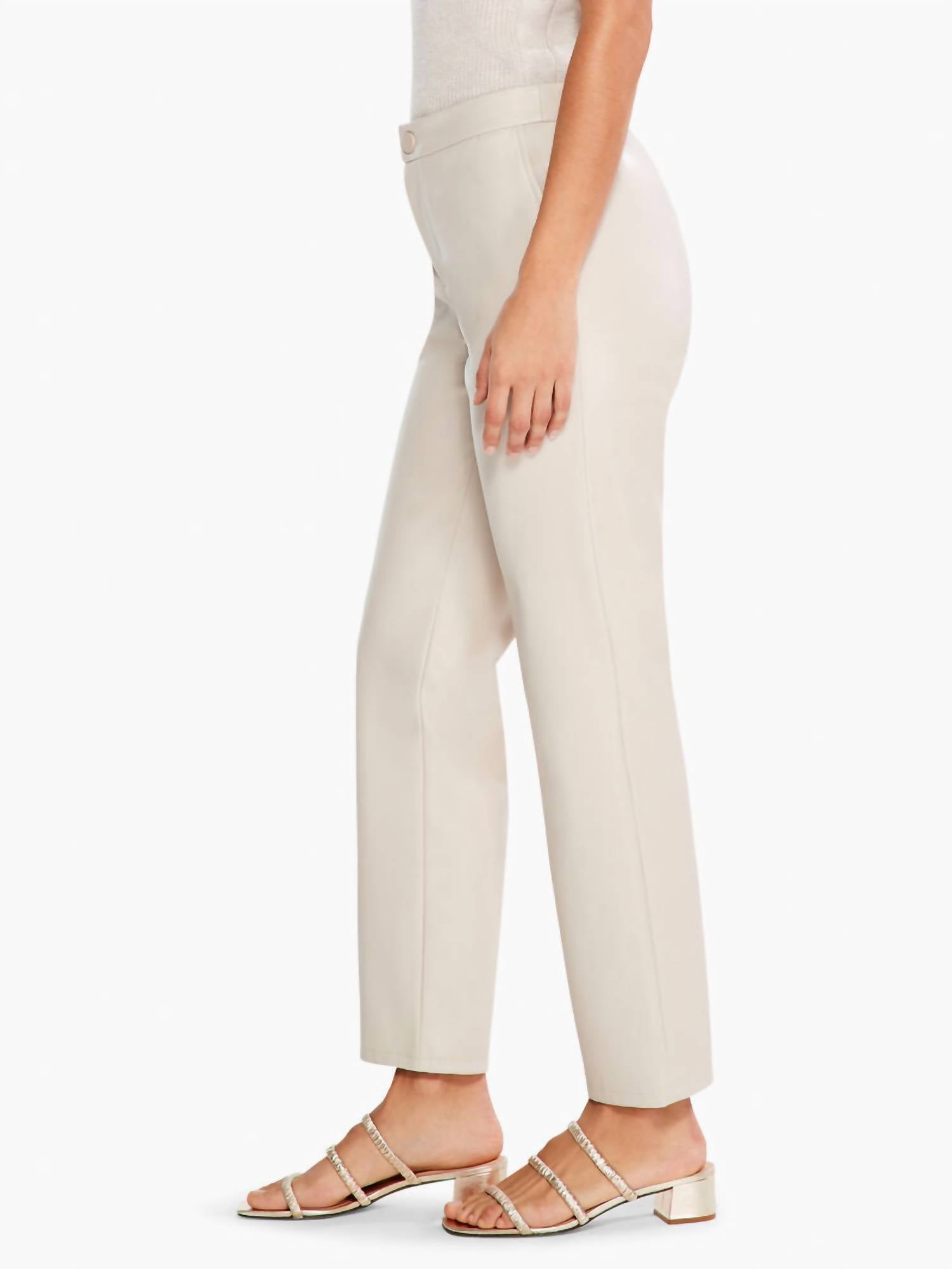 Nic + Zoe - Fraida Faux Leather Straight Leg Trouser