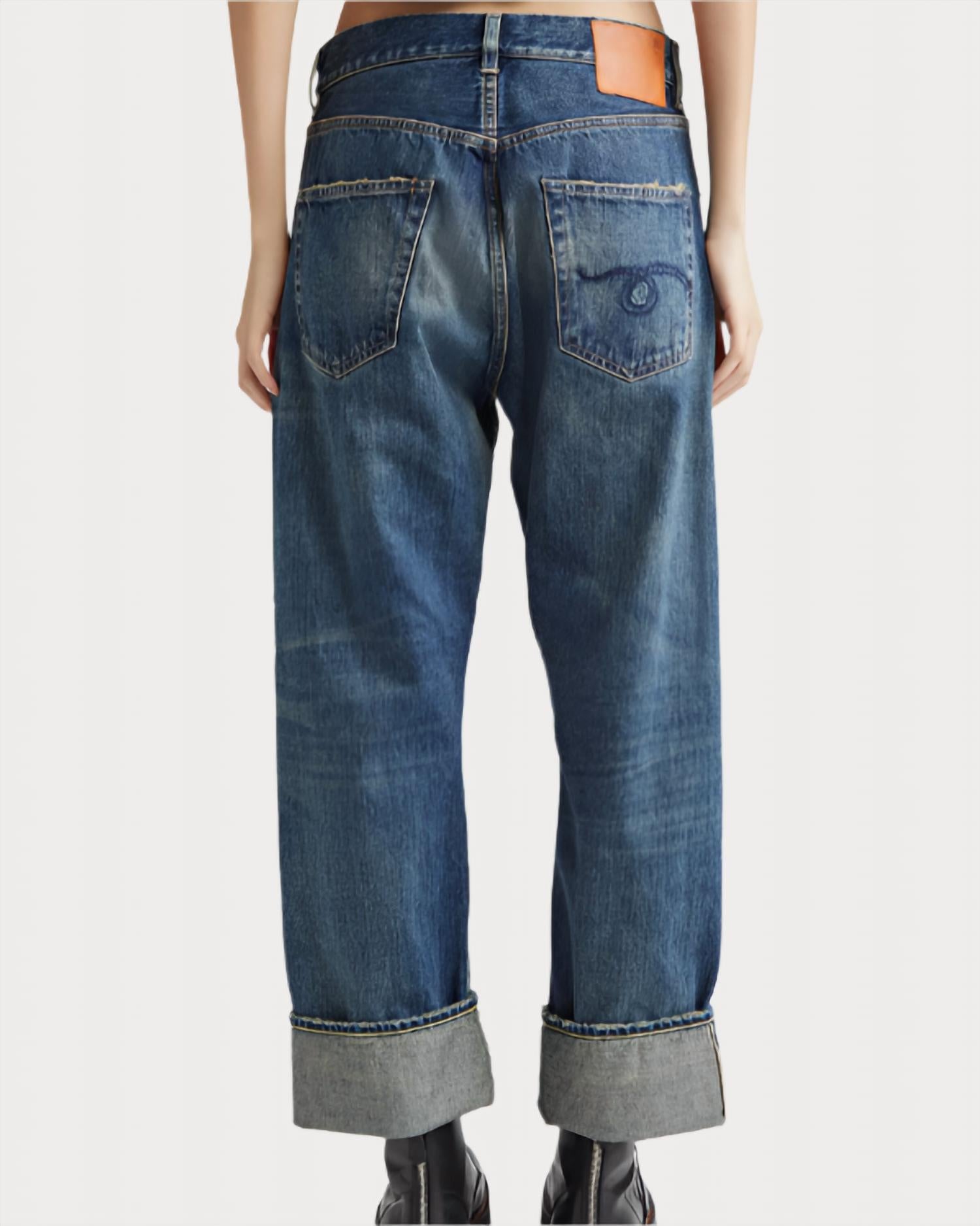 R13 - Cuffed X-boyfriend Jeans