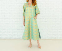 Caryn Lawn Coco Jacquard Dress in lime - women's dress