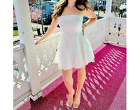 Mable - Textured Dot Tube Mini Dress