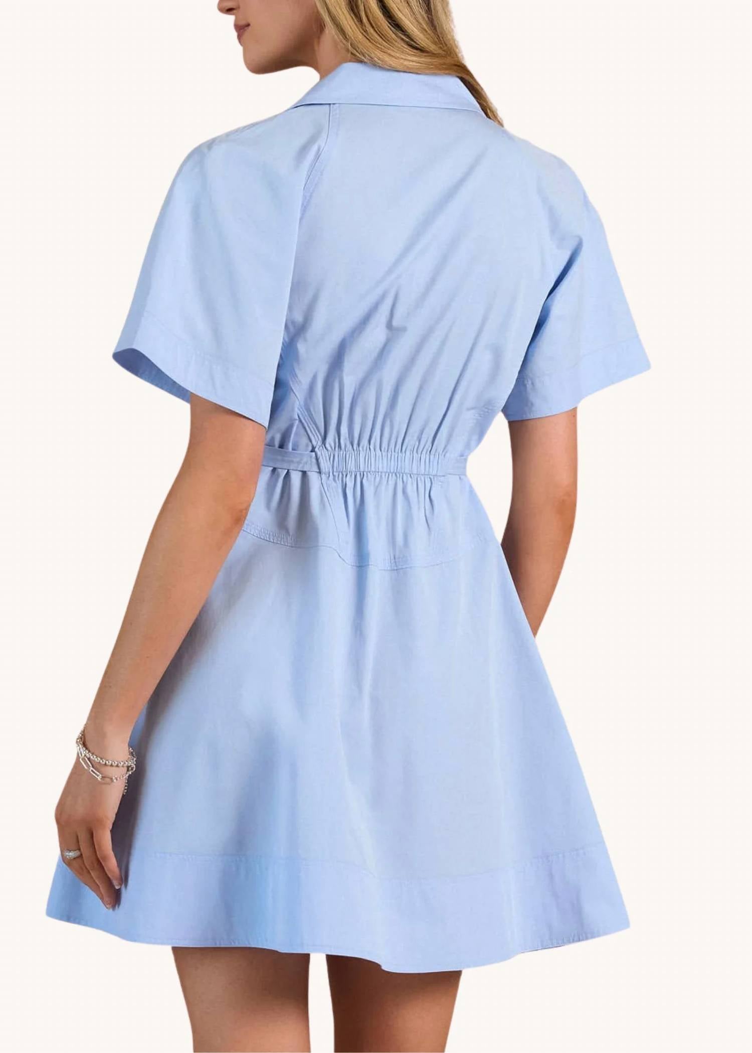 Current Air - Poplin Button-down Mini Dress