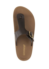 Andrea Women's Adjustable Buckle Sandal in dark brown - women's sandal - alternate view