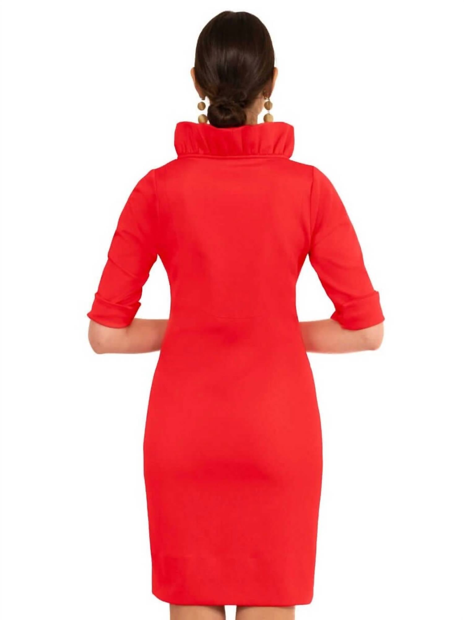 Gretchen Scott - Ruffle Neck Mini Dress