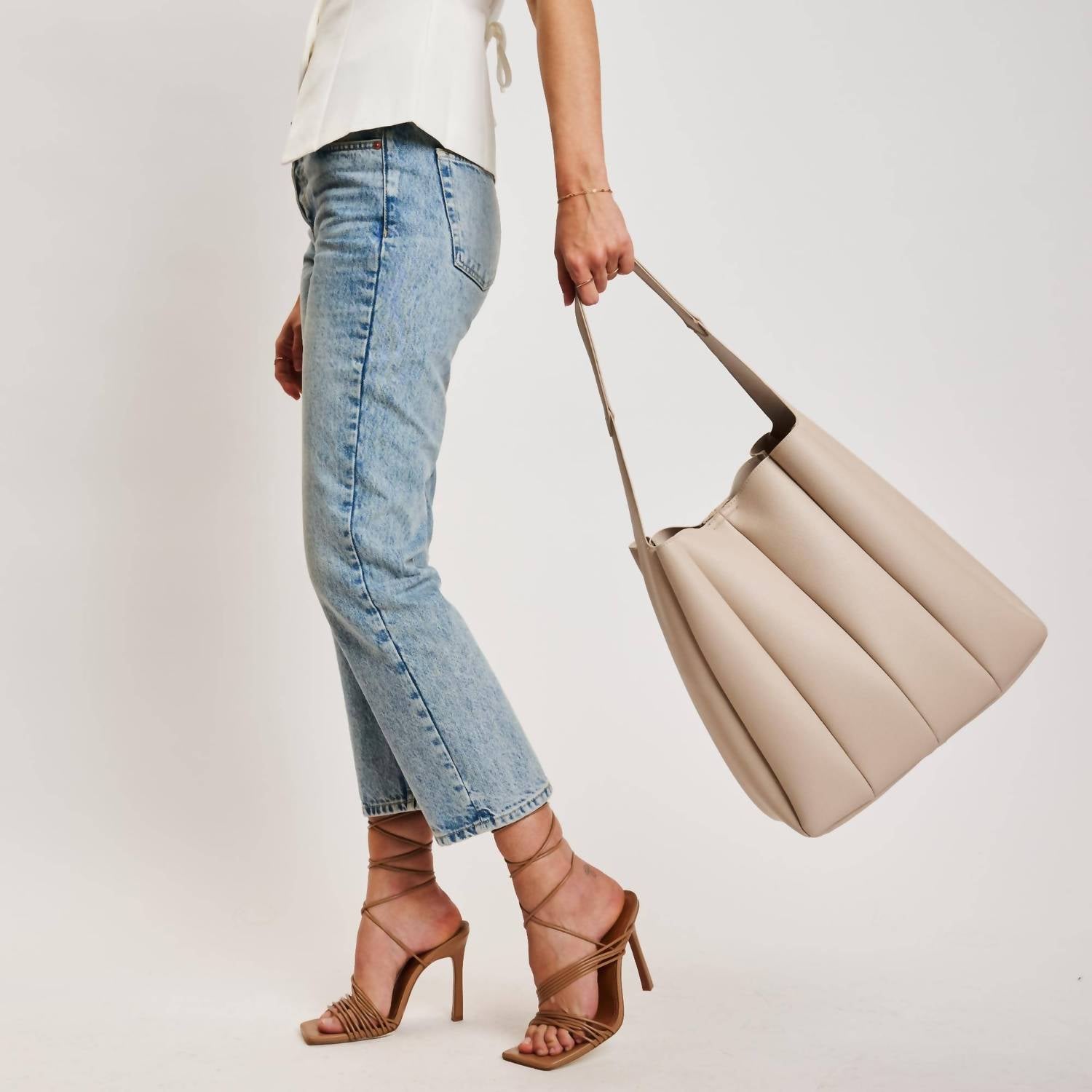 Moda Luxe - Zelda Pleated Detail Hobo Handbag
