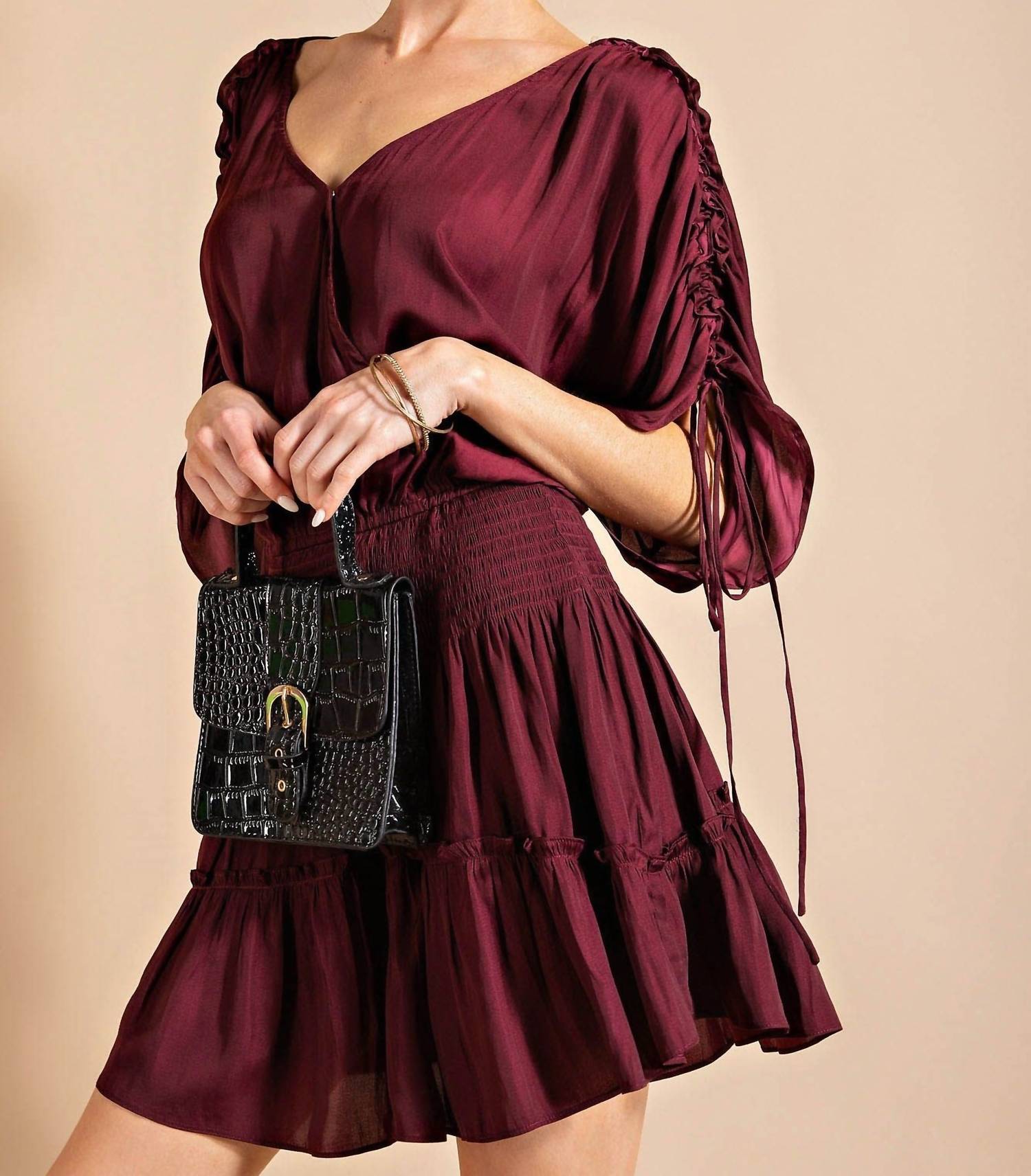 Kori - Dolman Sleeve Smocked Dress