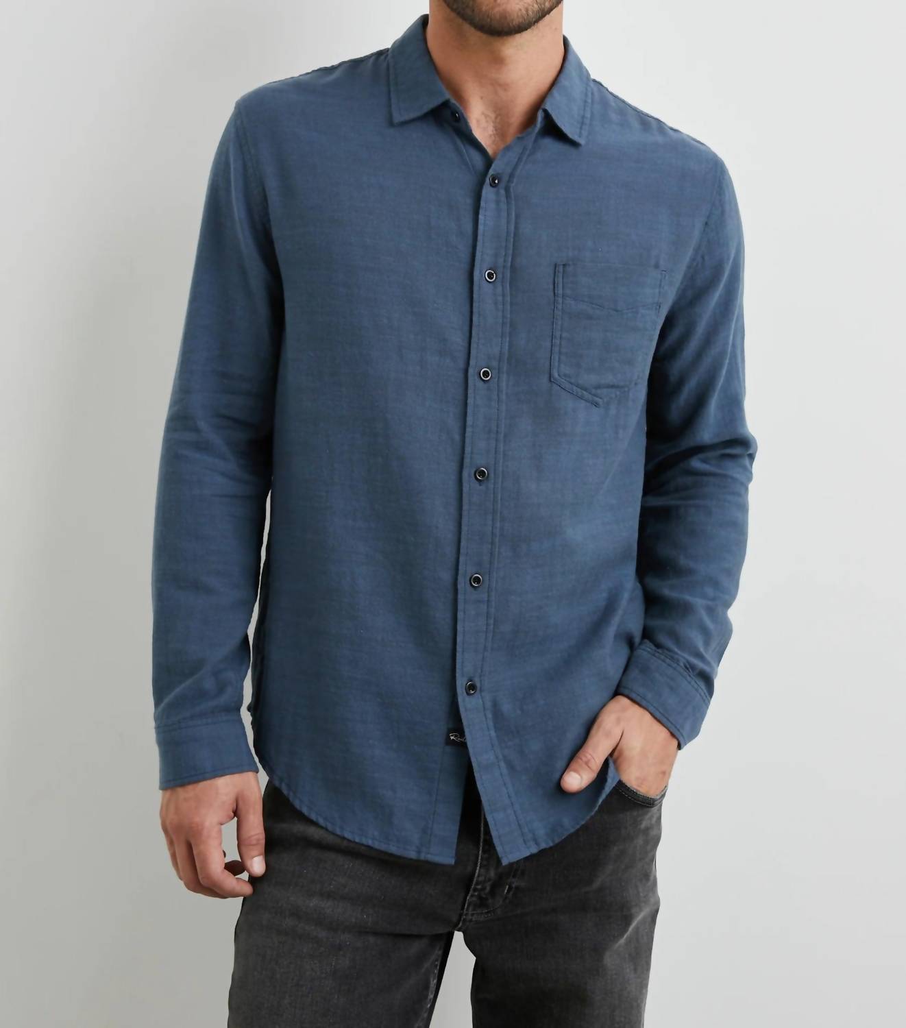 Rails Wyatt Button Down Shirt in sea blue - men's shirt