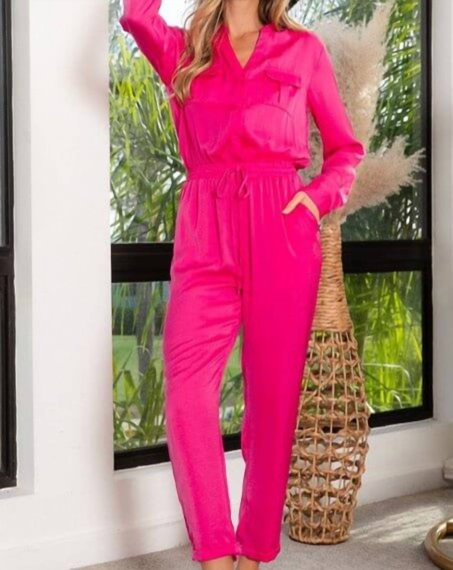 Bibi - Brenna Long Sleeve Jumpsuit