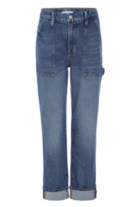 Good American - Women's The Weekender Cuffed Carpenter Jean