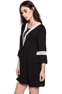 Umgee - Lace Up Mini Dress