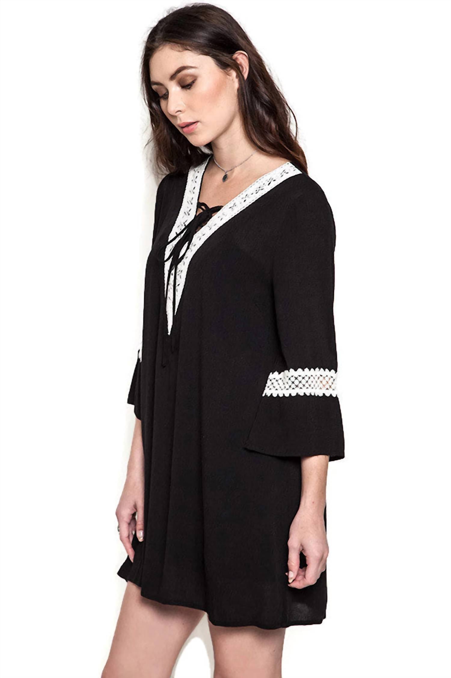 Umgee - Lace Up Mini Dress
