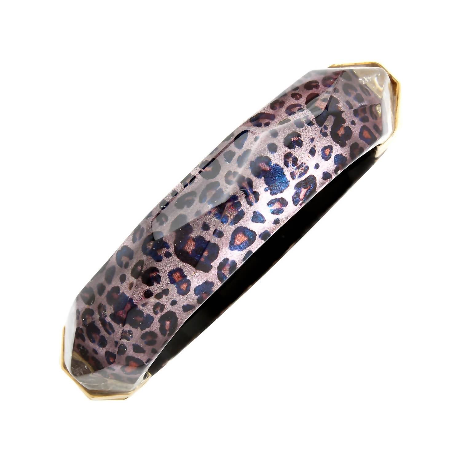 Gold & Honey - Women's Faceted Lucite Bangle