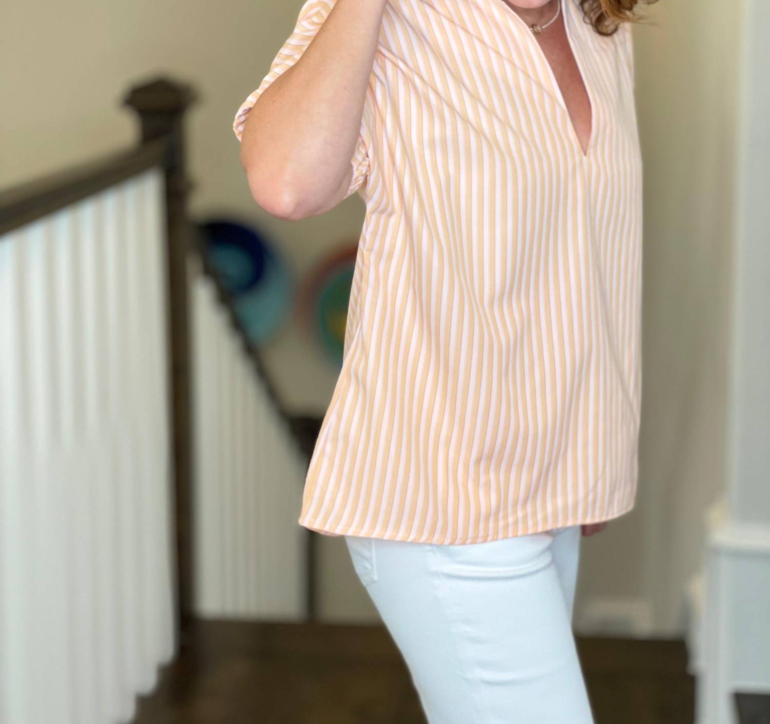 Caryn Lawn - Betsy Ribbon Stripe Top