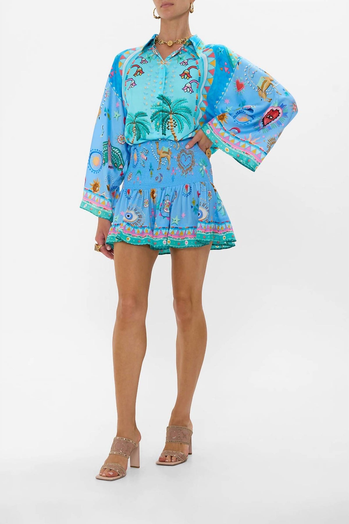 Camilla - Short Shirred Skirt