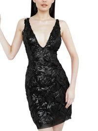 JOVANI Embellished Fitted Cocktail Dress in black - women's dress