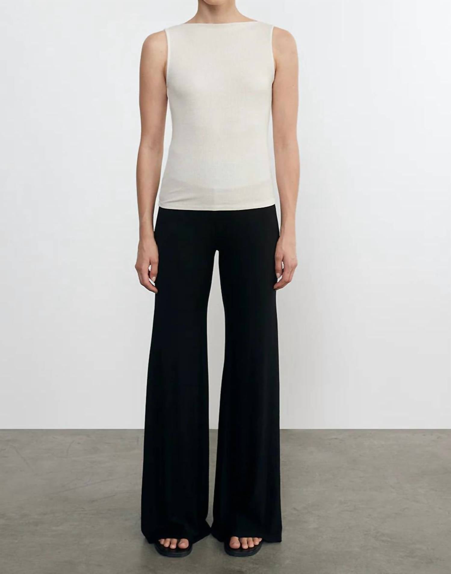 Enza Costa - Silk Knit Sleeveless Boatneck Top