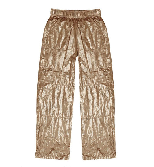 Mia - Metallic Cargo Pant