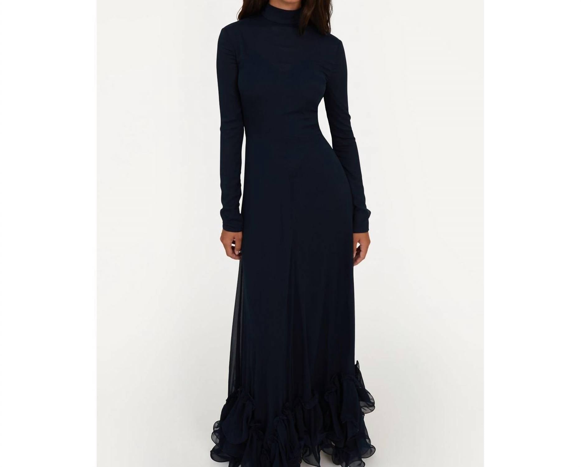 Rotate - Chiffon Maxi Ruffle Dress