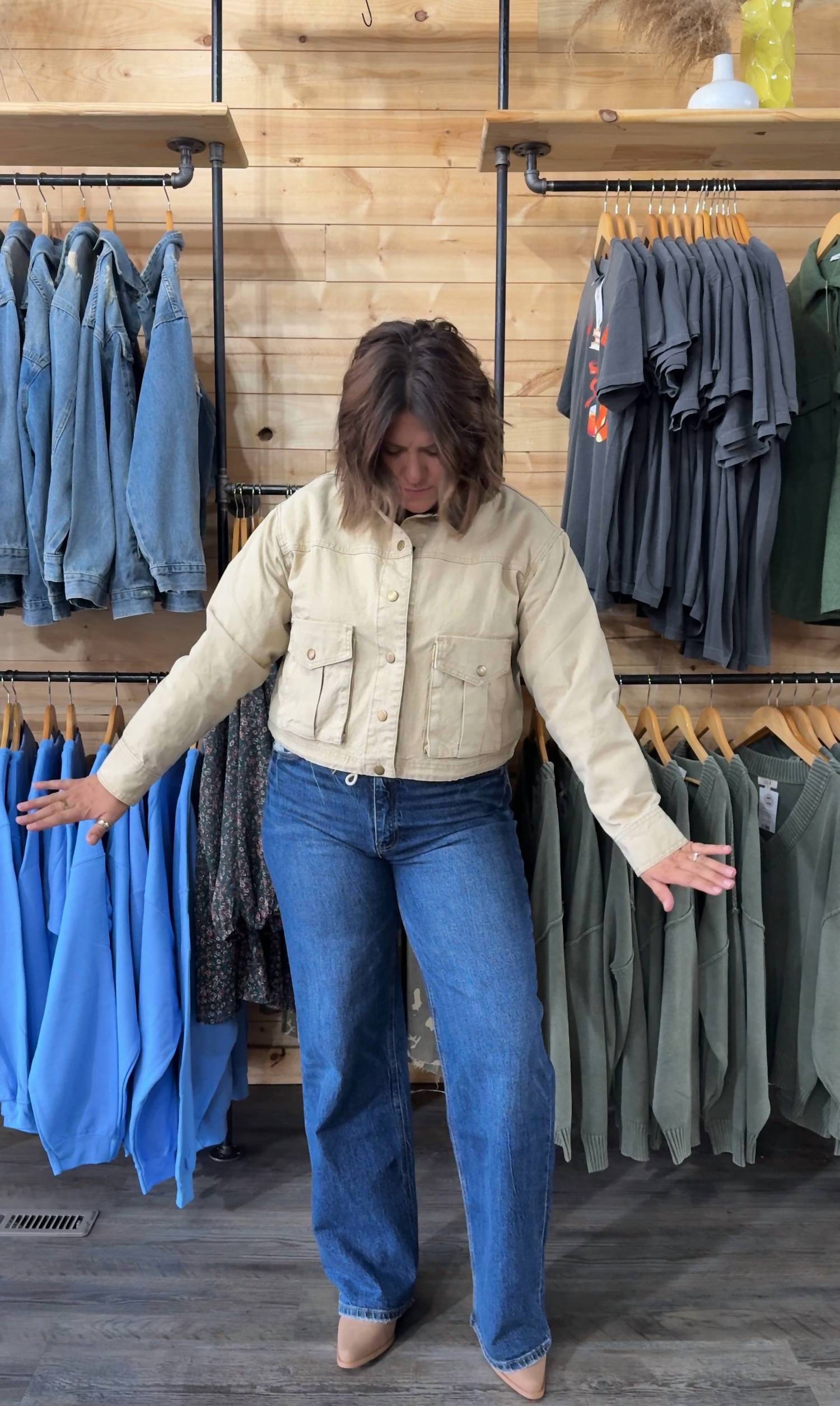 Miou Muse - Stonewashed Utility Jacket
