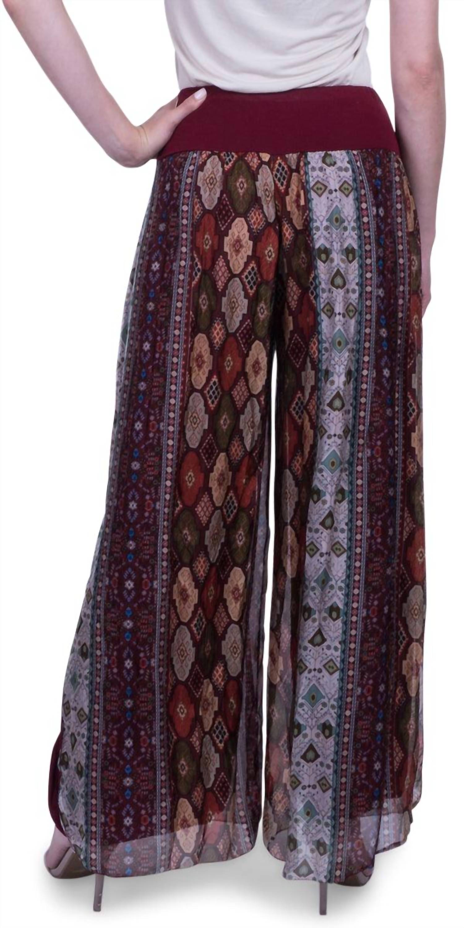 Gigi Moda - Jasmin Geometric Flower Slit Pant
