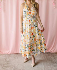 Lovestitch - Floral Halter Midi Dress
