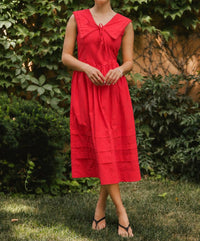 Heyson - Lace Trimmed Midi Dress