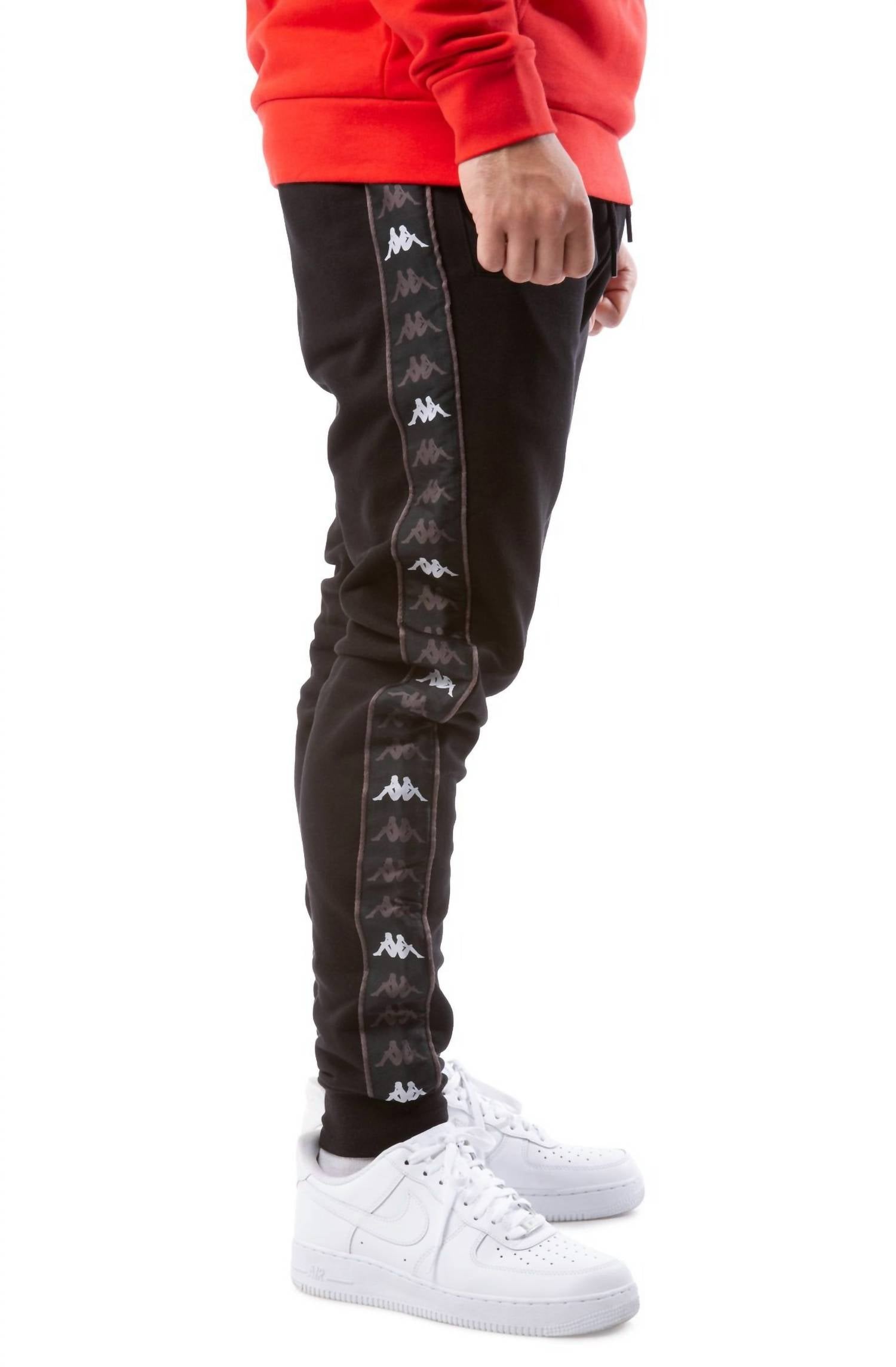 Kappa Kid's 222 Banda Alanz 3 Sweatpants in black grey white - kids' joggers - alternate view