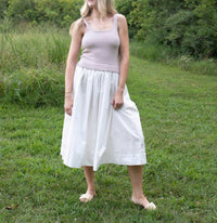 LUMIERE Sleeveless Knit Midi Dress in natural - women's dress