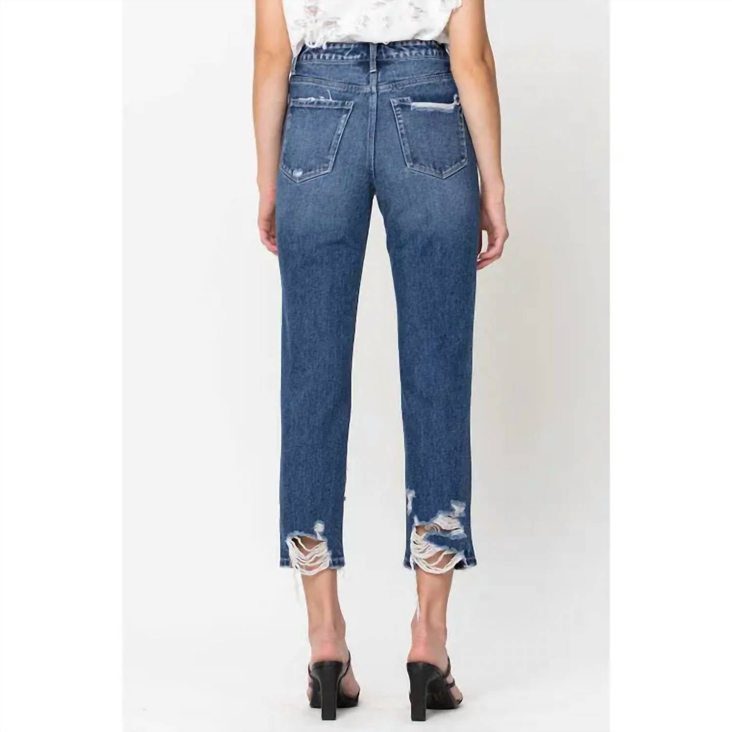 Flying Monkey - Super High Rise Straight Crop Jeans