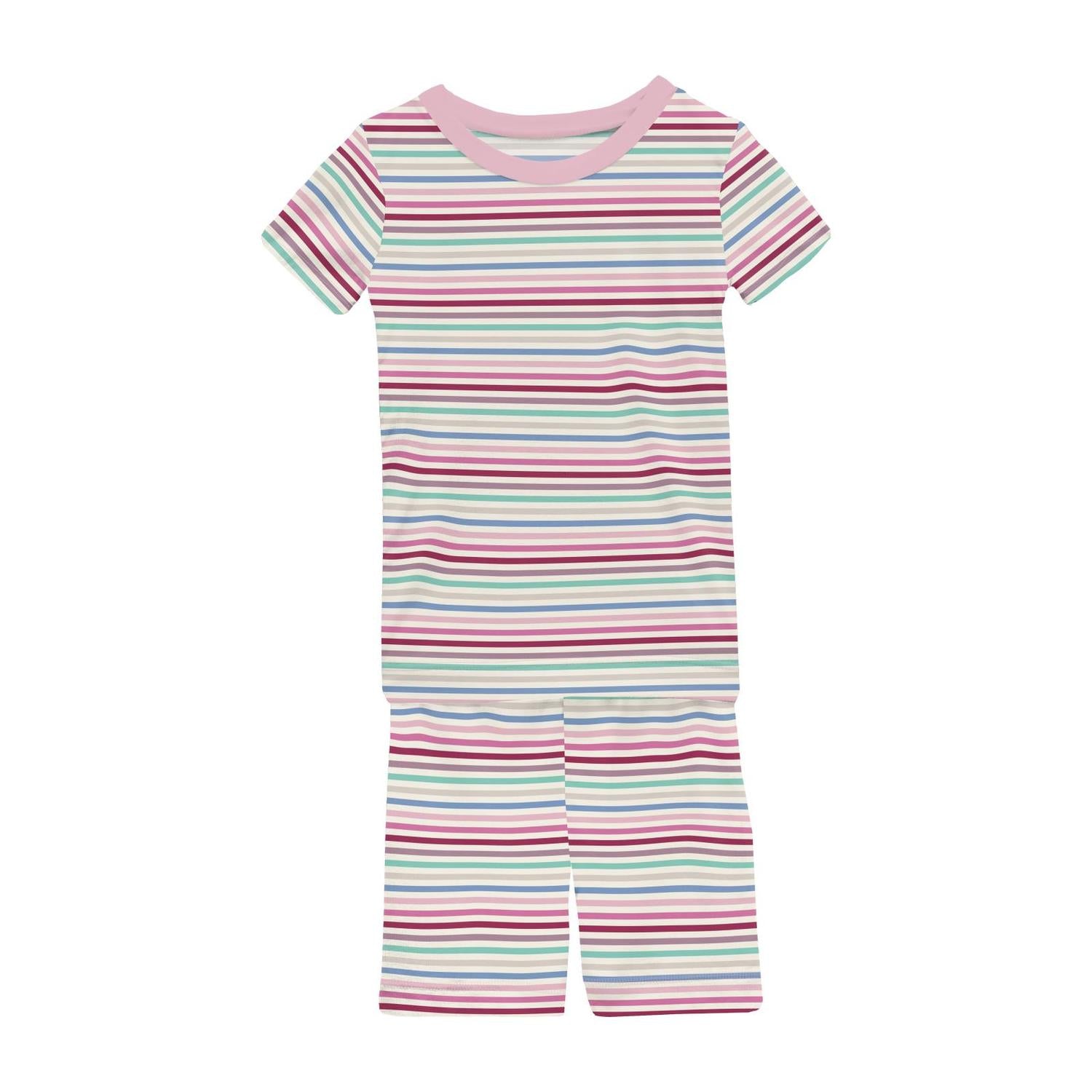 Kickee - Kids' Short Sleeve Pajama Set with Shorts: