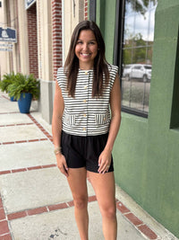 Entro - Striped Button Vest