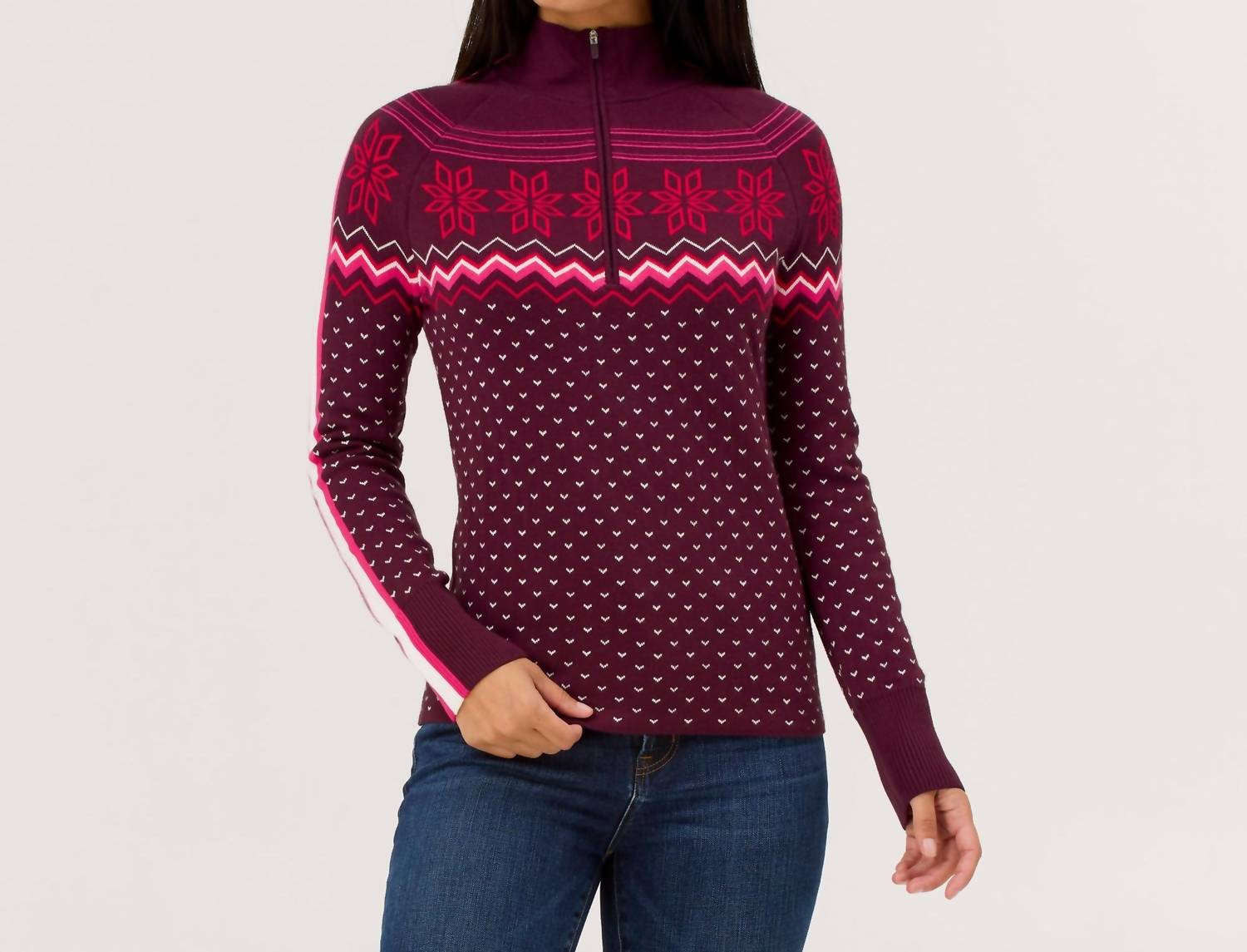 Krimson Klover - Snowhut Zip Neck Sweater