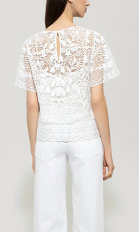 Luisa Cerano - Embroidered Lace Blouse