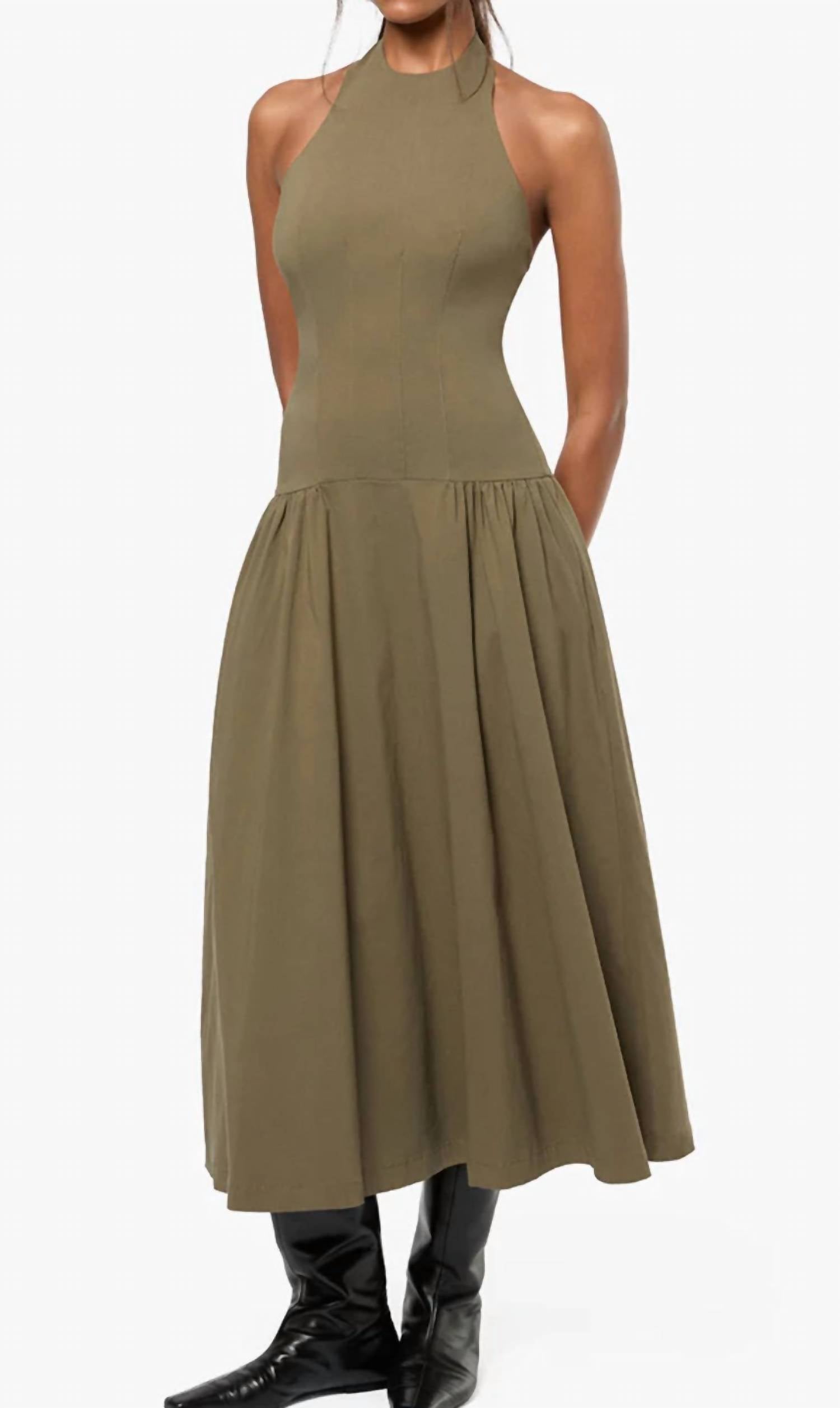 Www - Halter Corset Midi Dress