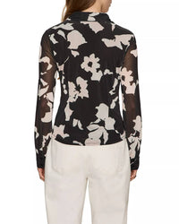 Sanctuary Fitted Mesh Button Down in petal whisper - women's long sleeve top - alternate view