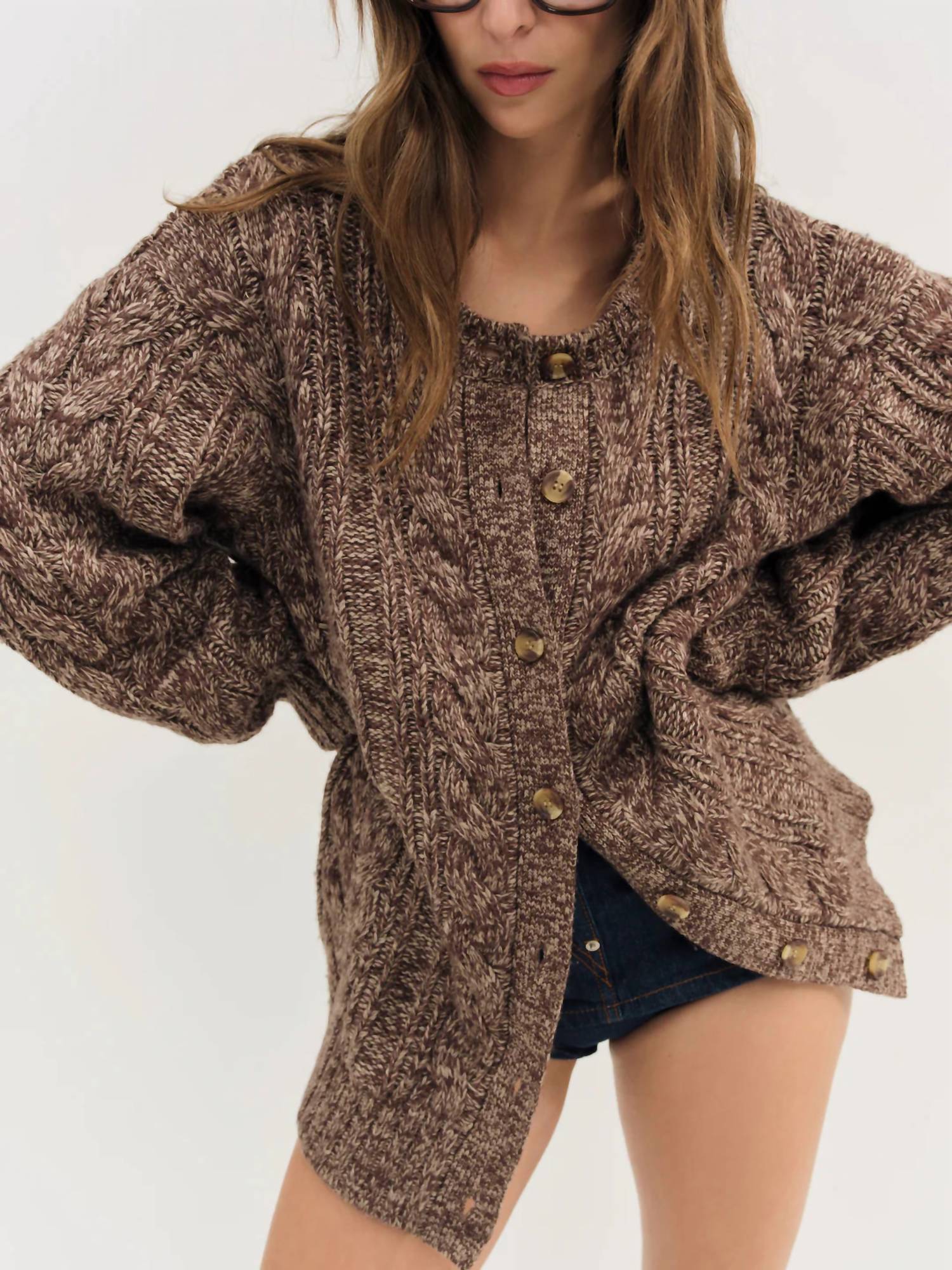 For Love & Lemons - Women's Knit Oversized Cardigan