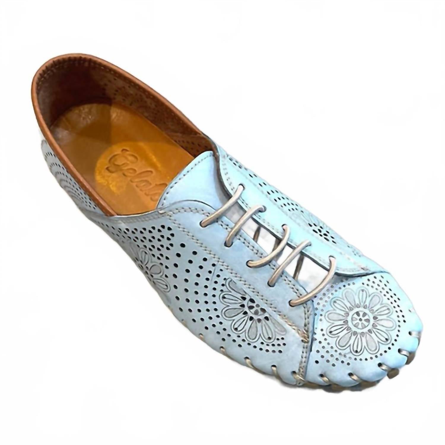 Gelato Women's Theory Lace-up Shoes in light blue - women's flats